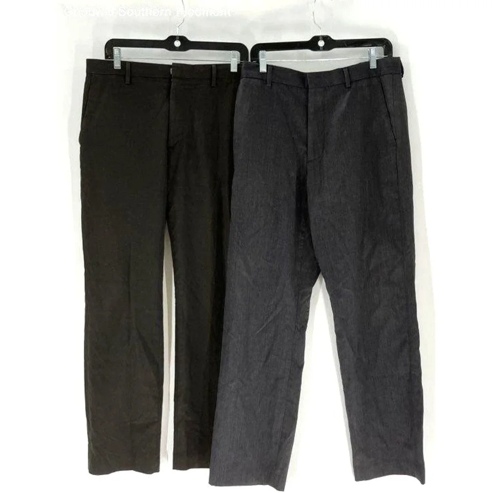 Banana Republic Men's Brown & Dark Gray Dress Pants Lot SZ 32/32